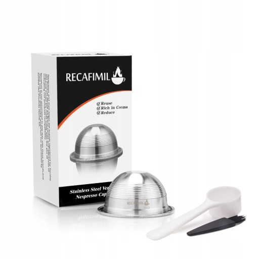 KÁVOVÁ KAPSULA PRE NESPRESSO VERTUO Nerezová oceľ